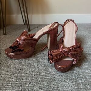 Loeffler Randall Platform Heels in Platinum Rose